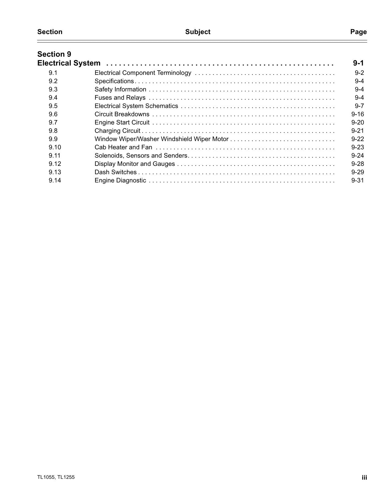 Caterpillar TL1055 TL1255 Telehandler Service Manual