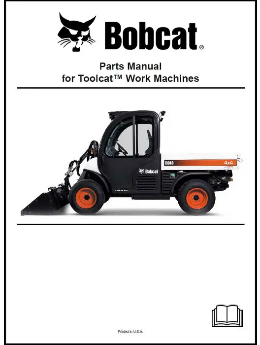 Bobcat 5610 Toolcat Work Machine Parts Catalog Manual B2LH11001-