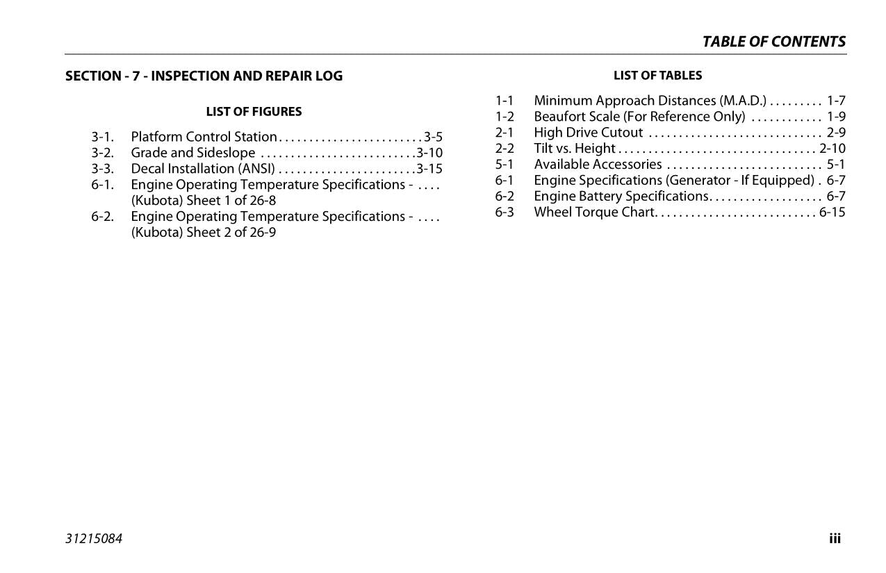 JLG 3369LE 4069LE M3369 M4069 Scissor Lift Operators Manual 31215084