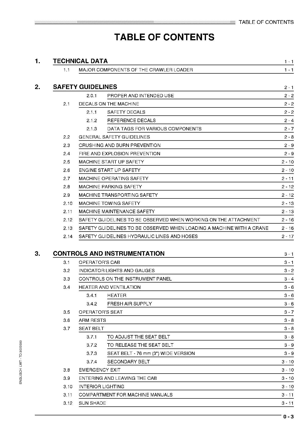 Liebherr LR631 C LR641 CRAWLER LOADER Operators manual