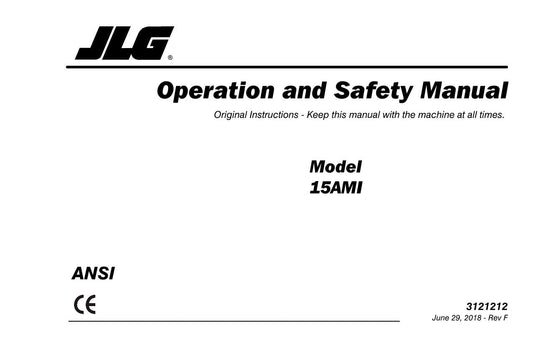 JLG 15AMI Vertical Mast Maintenance Operation Operators Manual