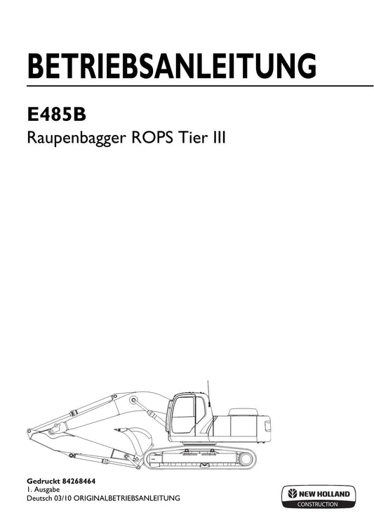 New Holland E485B Bagger Betriebsanleitung