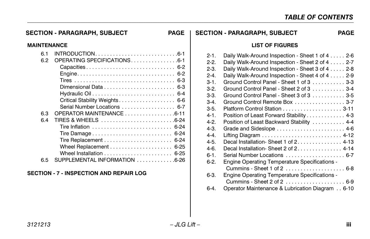 JLG 150HAX Boom Lift Maintenance Operation Operators Manual