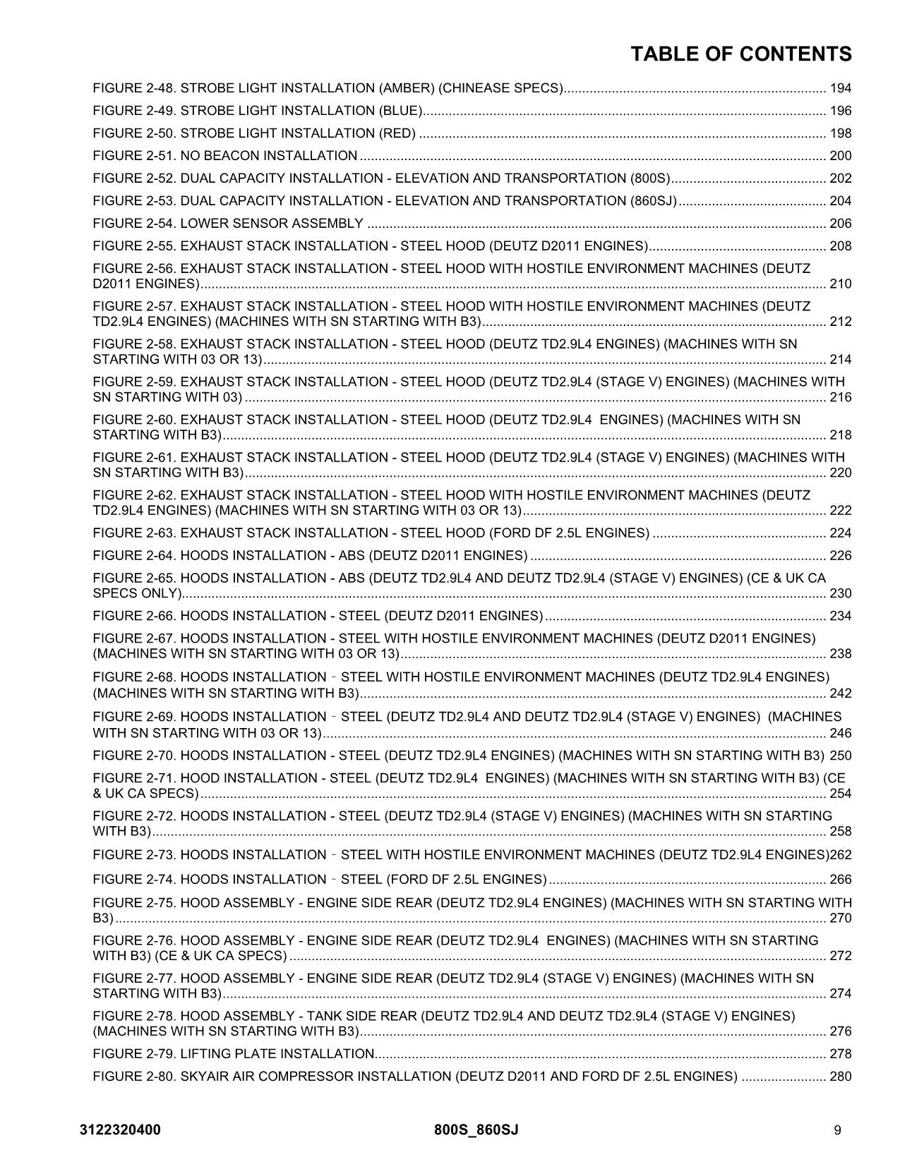 JLG 800S 860SJ Boom Lift Parts Catalog Manual