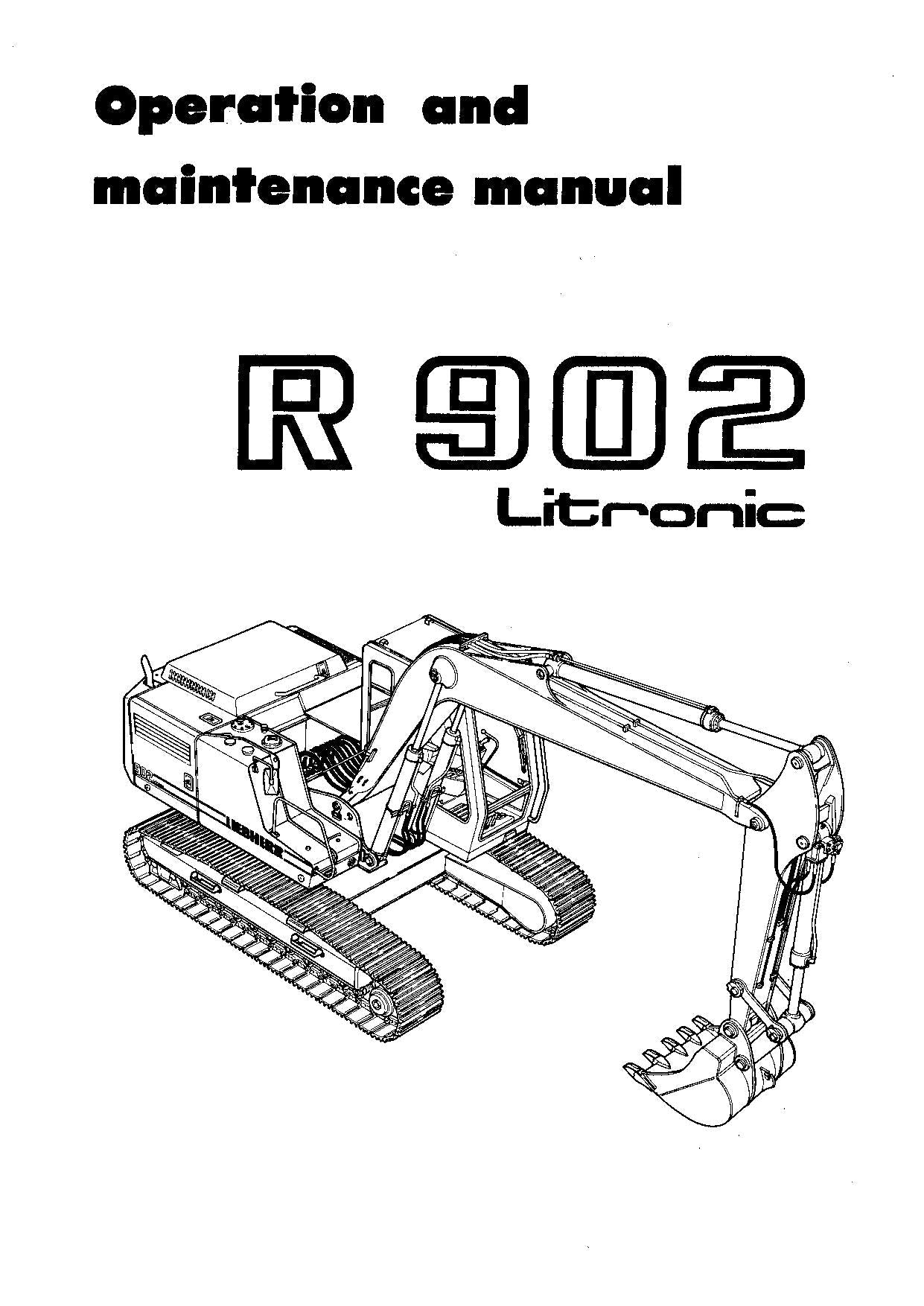 Liebherr R902 Litronic Excavator Operators manual serial 2001