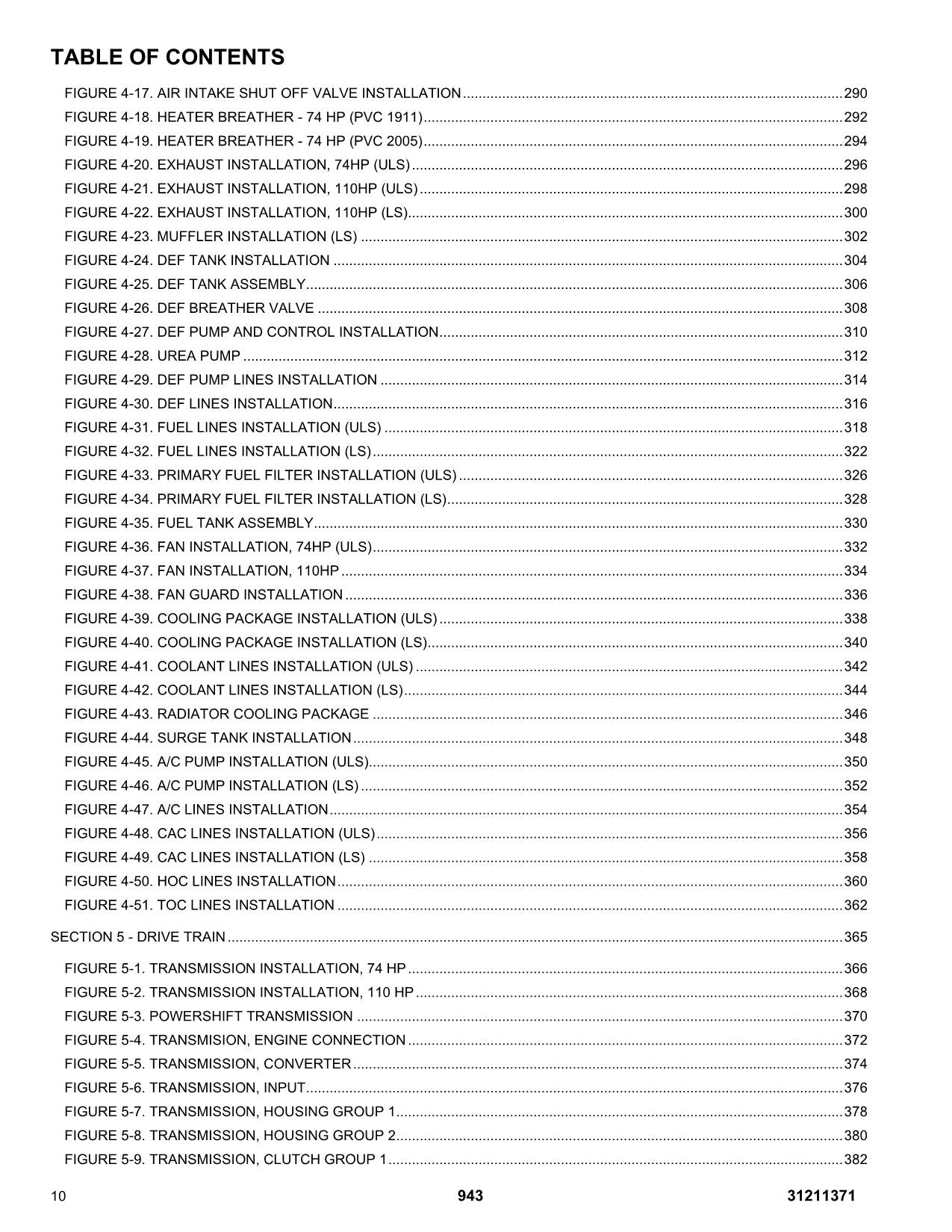 JLG  943 Telehandler Parts Catalog Manual