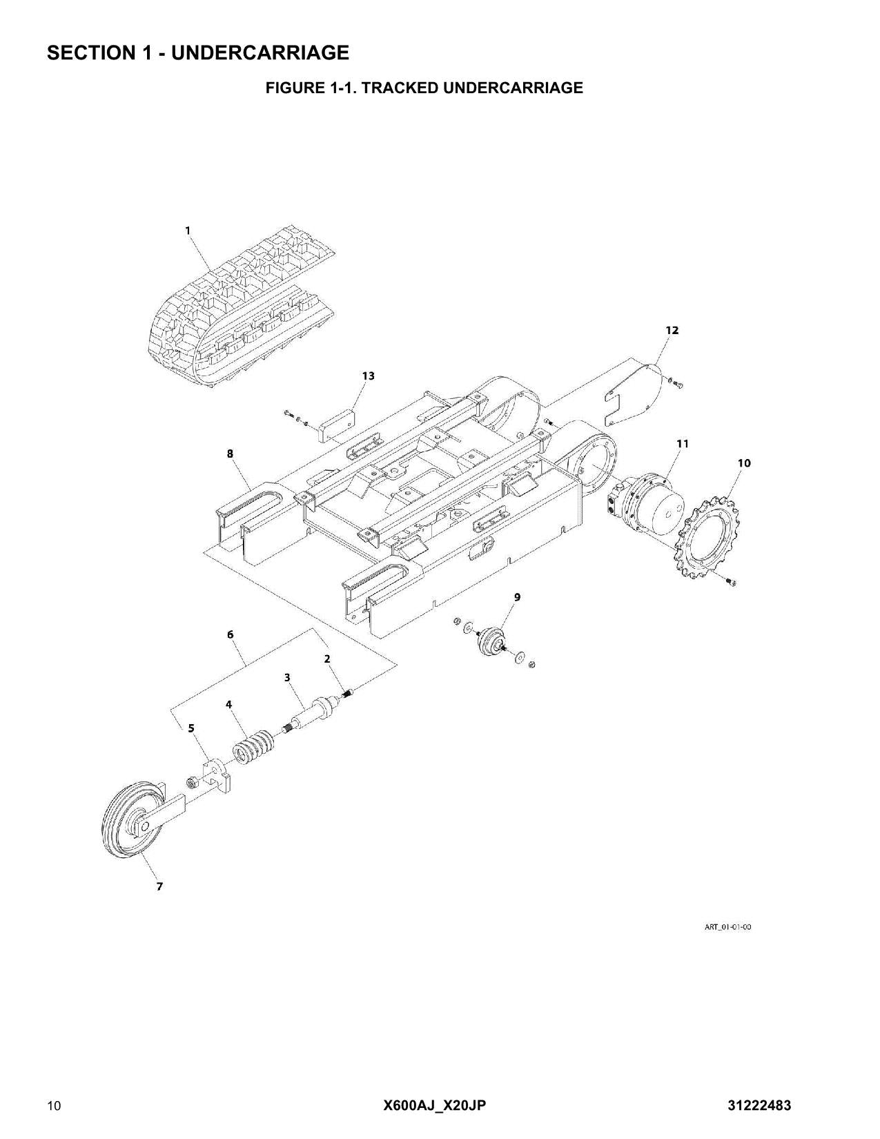 JLG X20JP X600AJ Compact Crawler Boom Parts Catalog Manual