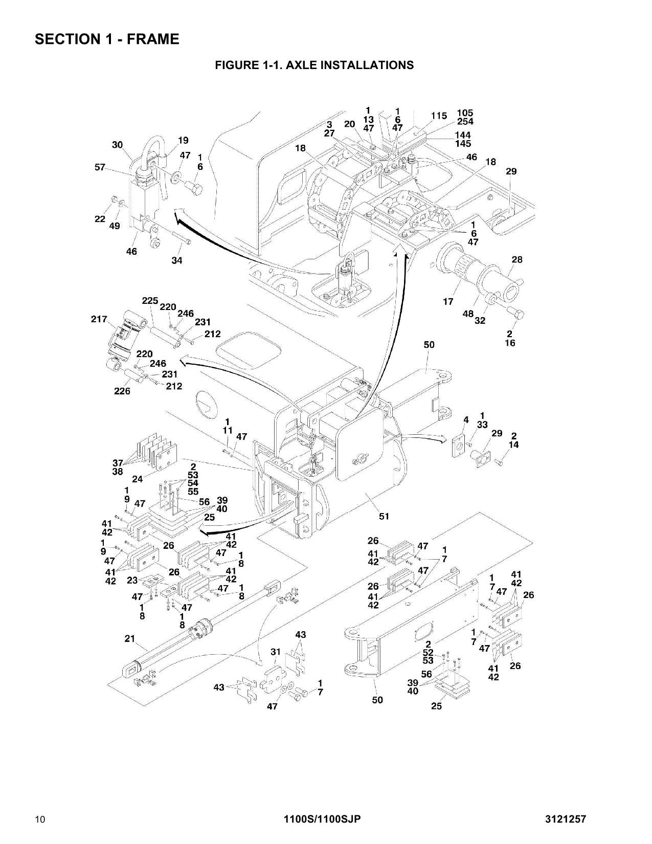 JLG 1100S 1100SJP Scissor Lift Parts Catalog Manual