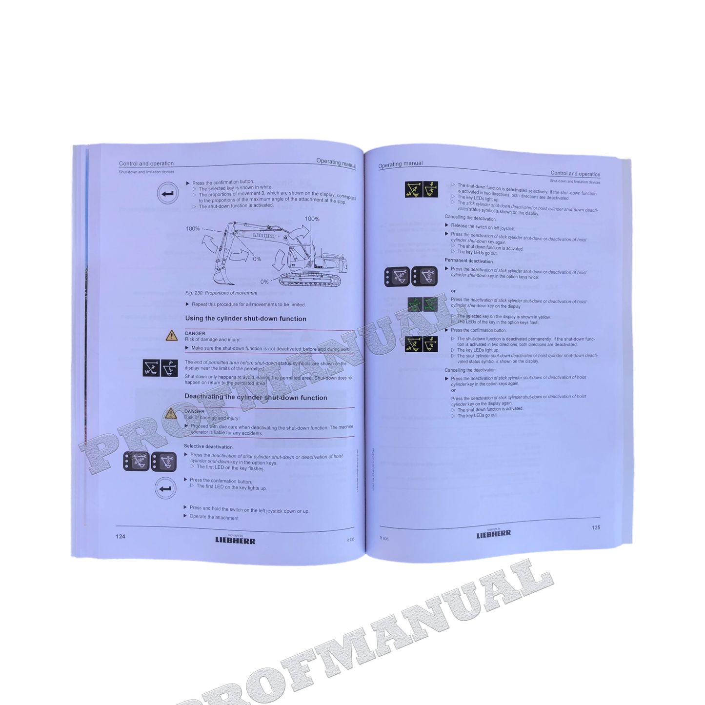 Liebherr R936 Excavator Operators manual