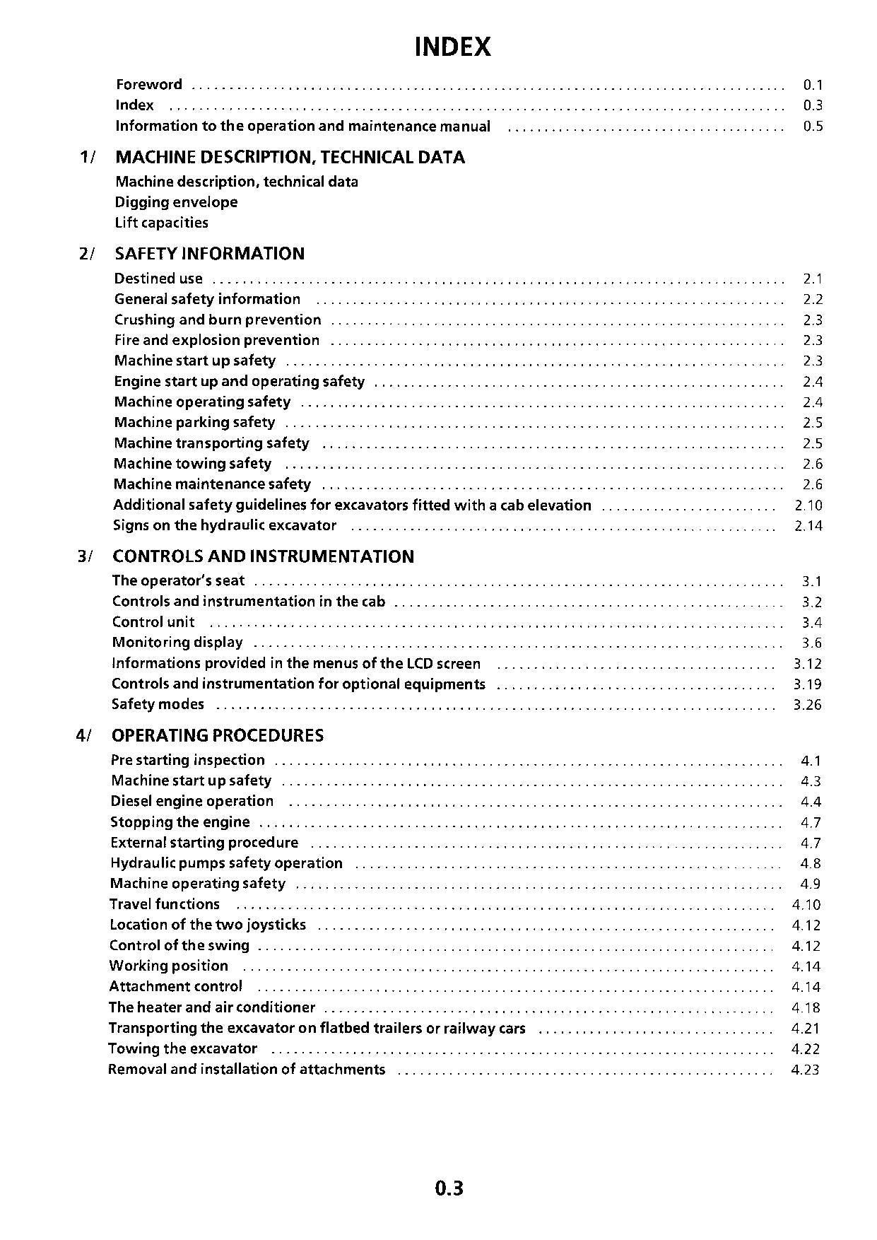 Liebherr R934 B Tunnel Excavator Operators manual serial 9995