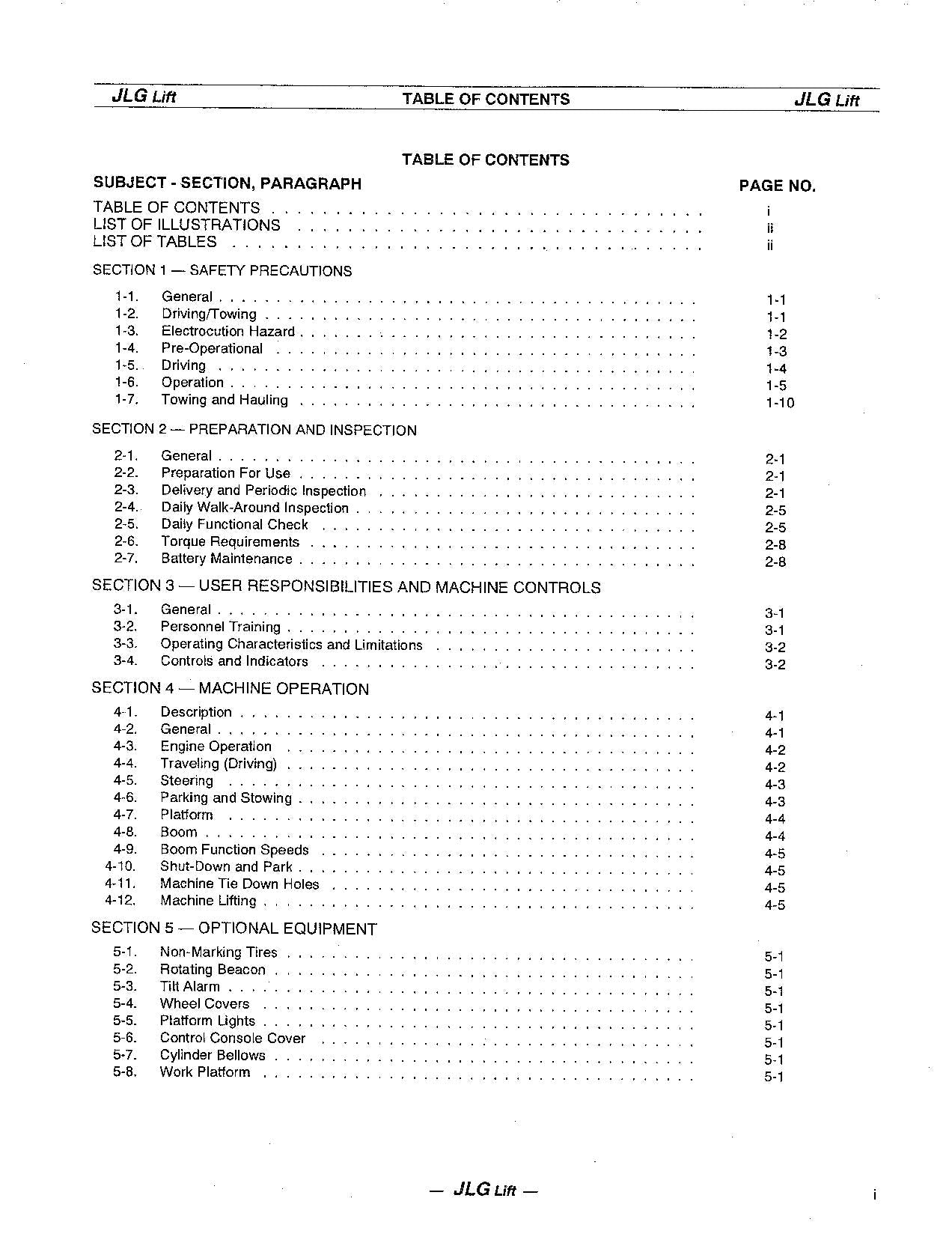 JLG 40ic 45ic Boom Lift Maintenance Operation Operators Manual EN FR DE IT ES