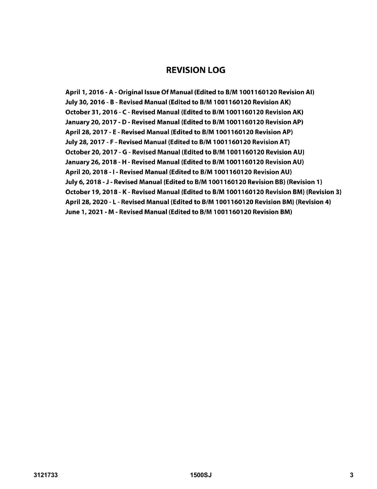 JLG 1500SJ Boom Lift Parts Catalog Manual