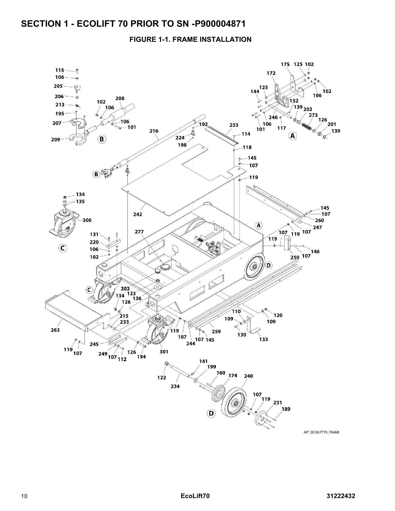 JLG Ecolift 70 Vertical Mast Parts Catalog Manual