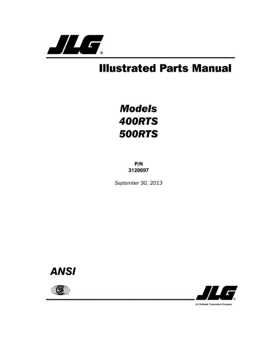 JLG 400RTS 500RTS Boom Lift Parts Catalog Manual