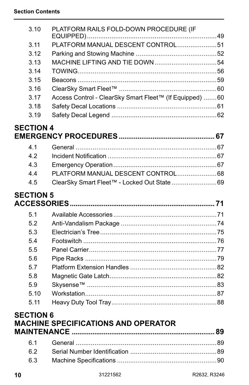 JLG R2632 R3246 Scissor Lift Maintenance Operation Operators Manual 31221562