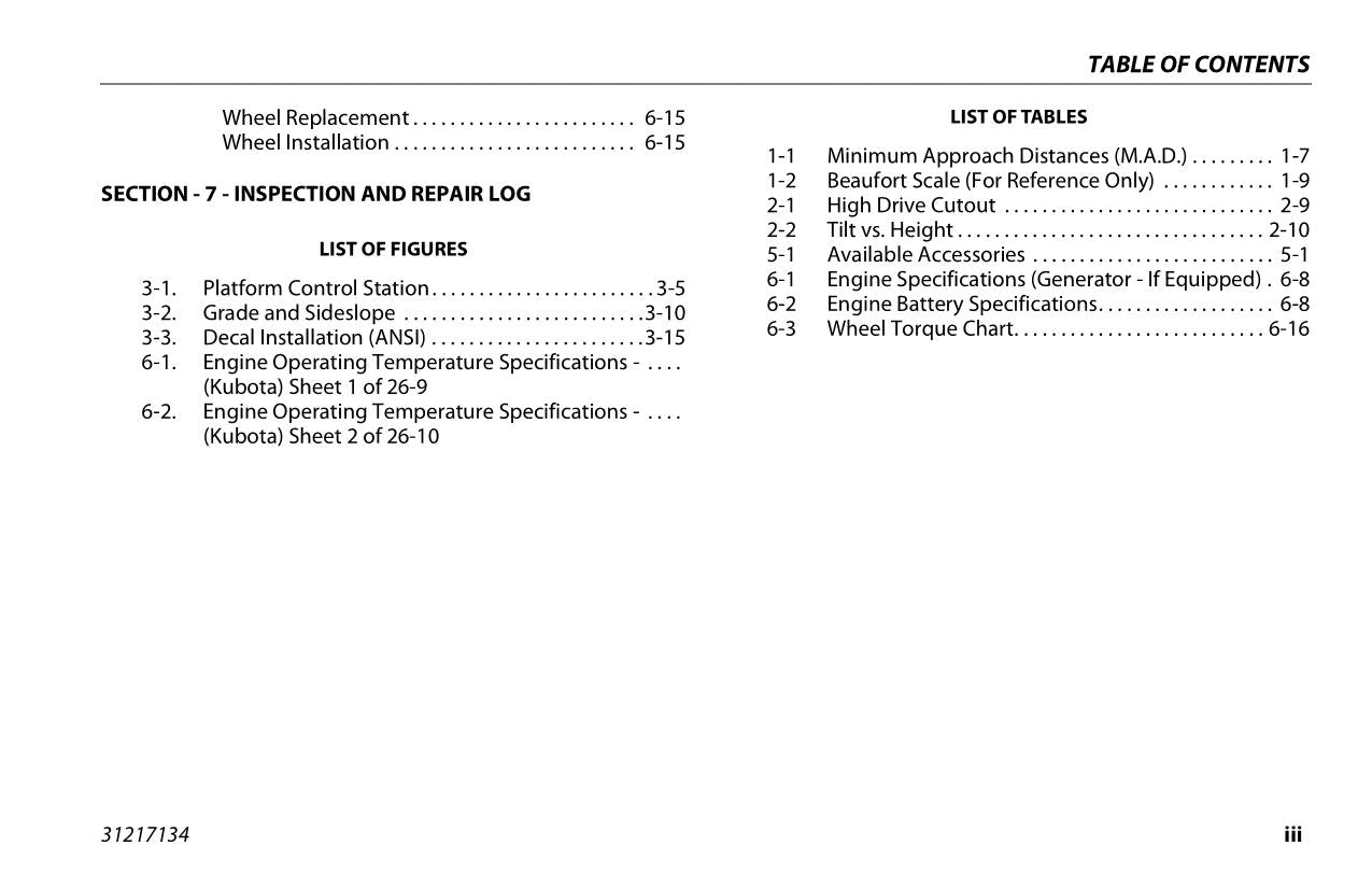 JLG 3369LE 4069LE M3369 M4069 Boom Lift Maintenance Operation Operators Manual