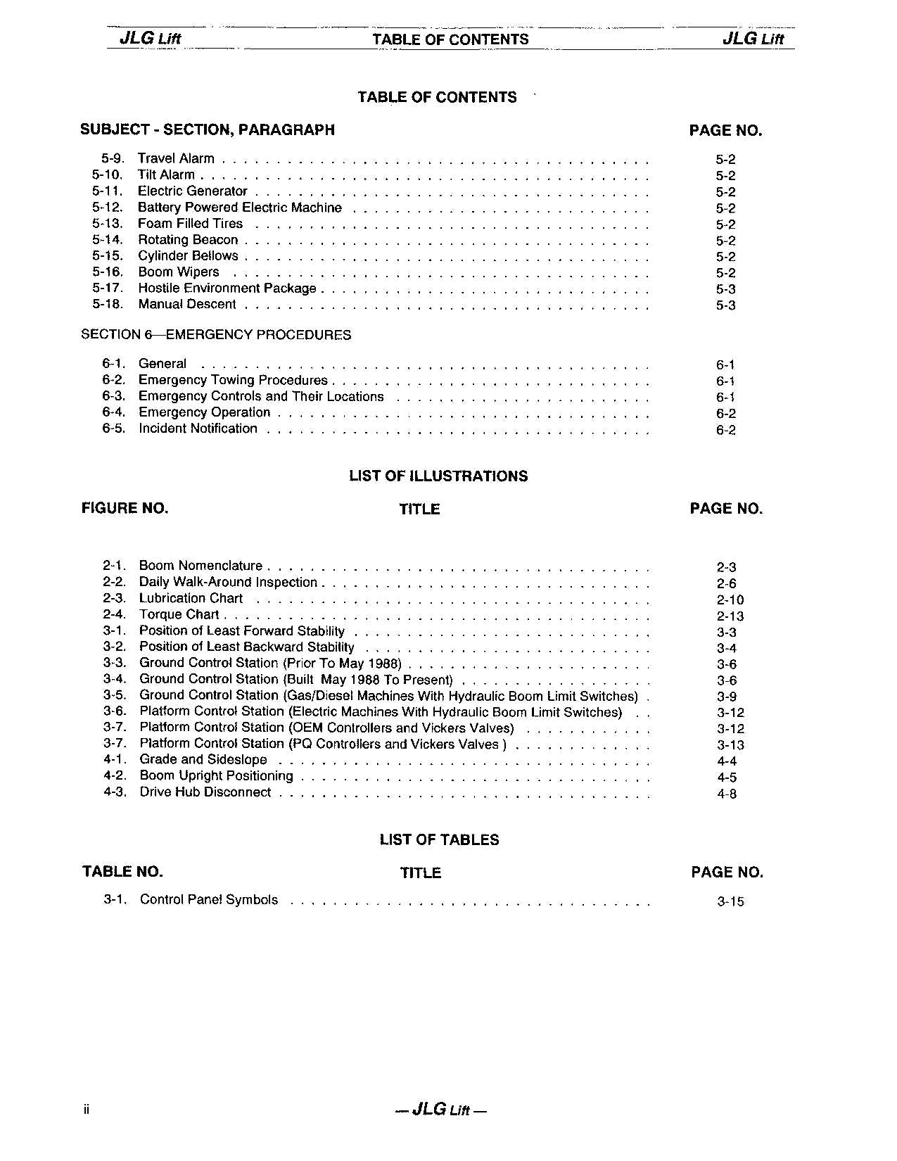 JLG 45HA Boom Lift Maintenance Operation Operators Manual