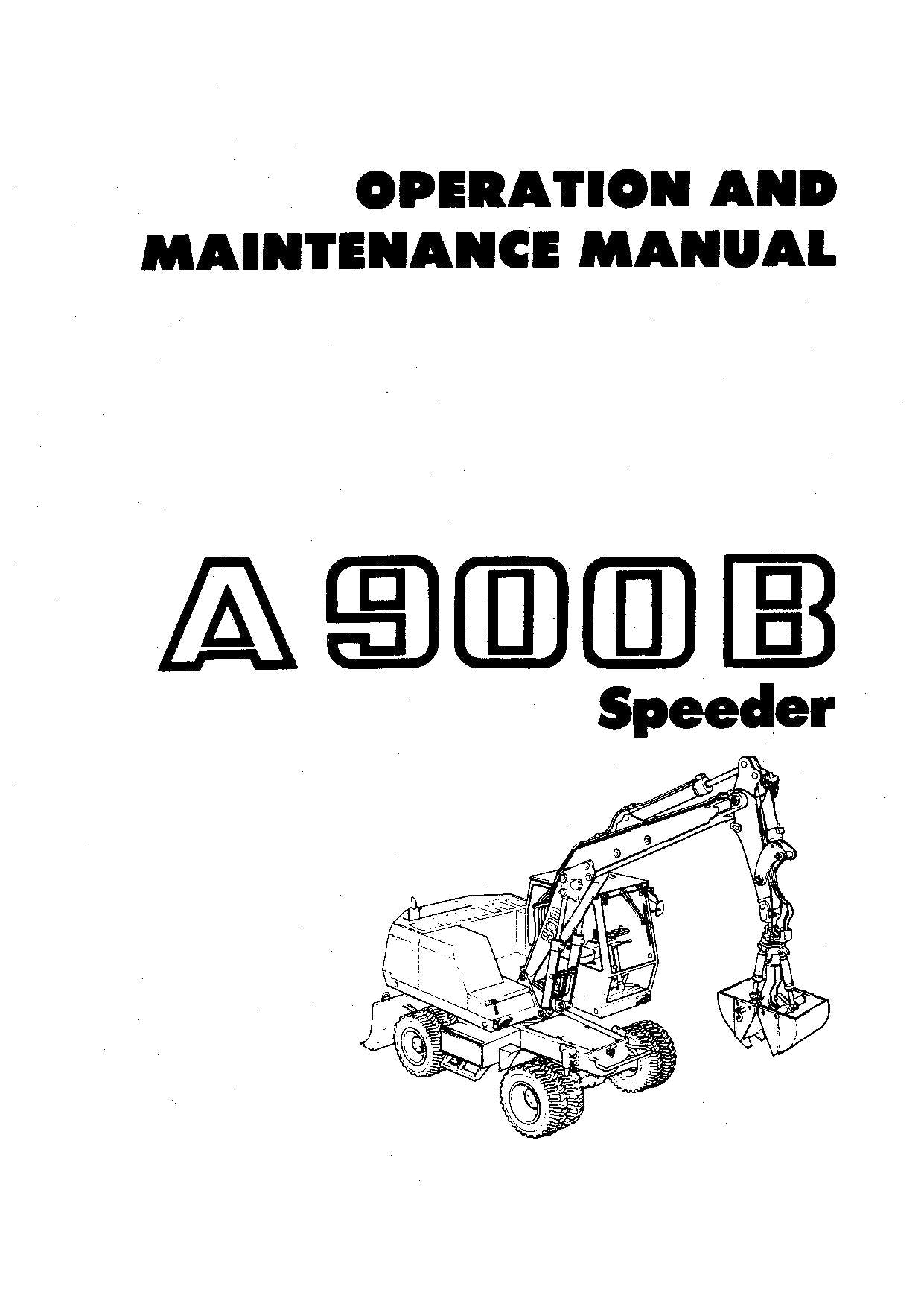 Liebherr A900 B Speeder Excavator  Operators manual