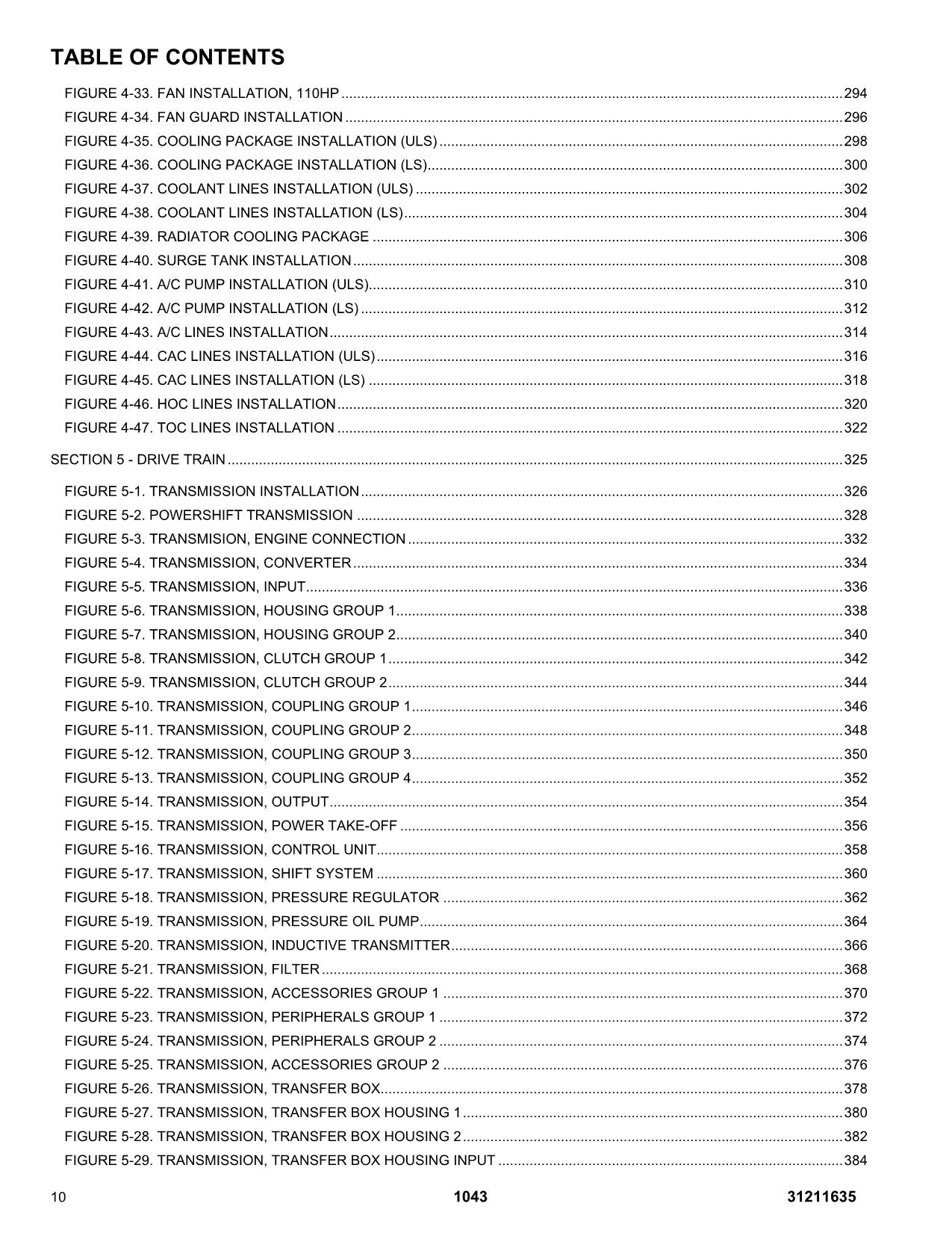 JLG  1043 Telehandler Parts Catalog Manual