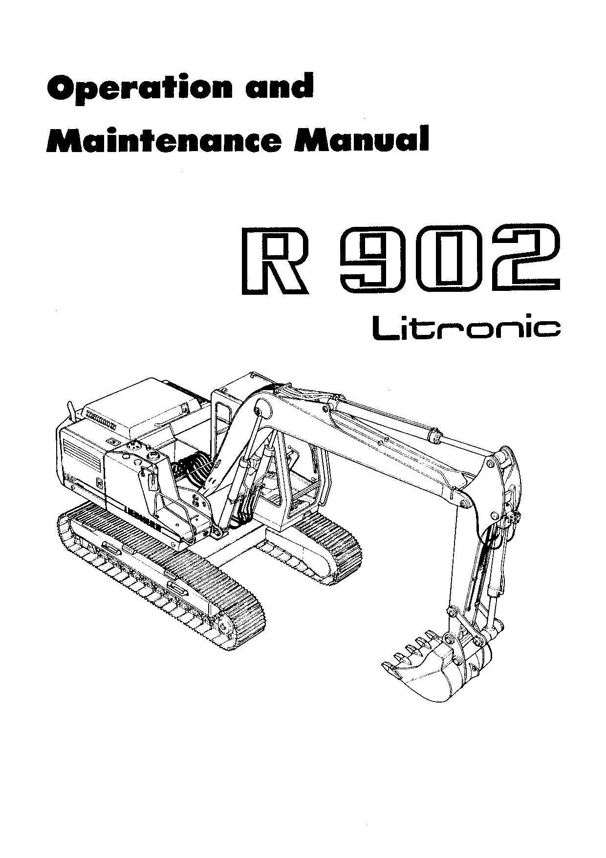 Liebherr R902 Litronic Excavator Operators manual serial 3001