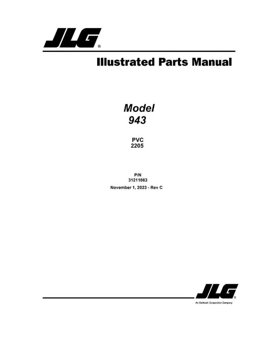 JLG 943  Telehandler Parts Catalog Manual