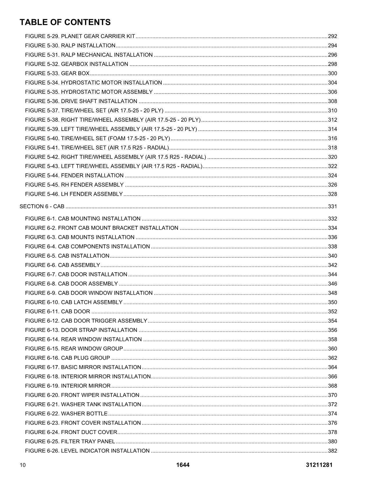 JLG 1644 Telehandler Parts Catalog Manual 0160000001-0160100942