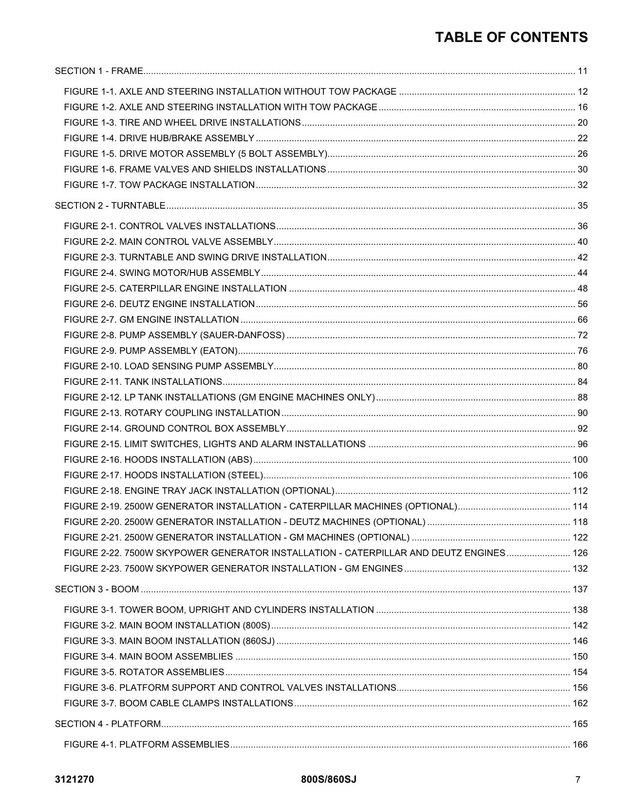 JLG 800S 860SJ Scissor Lift Parts Catalog Manual