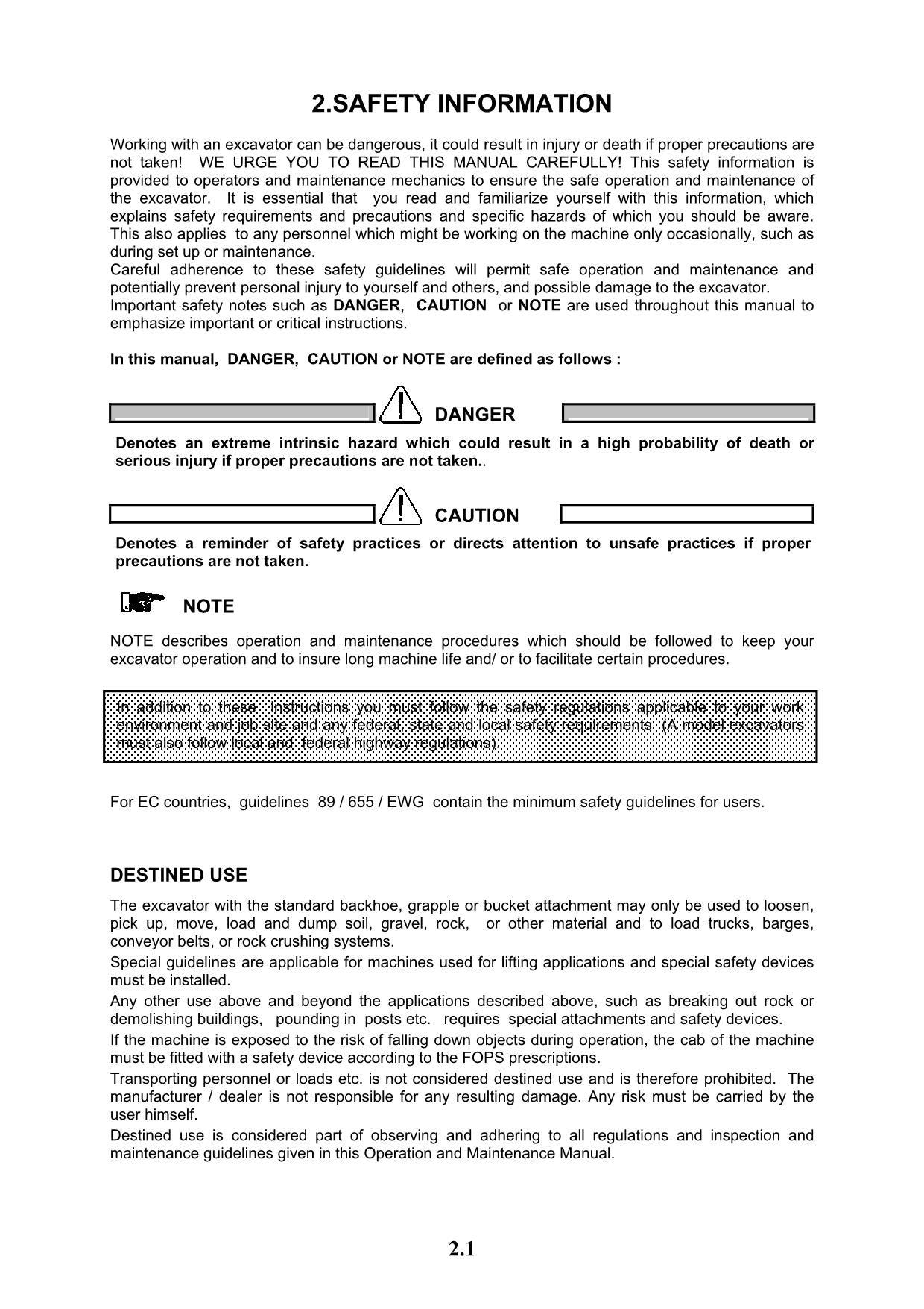 Liebherr E974 B Litronic Excavator Operators manual