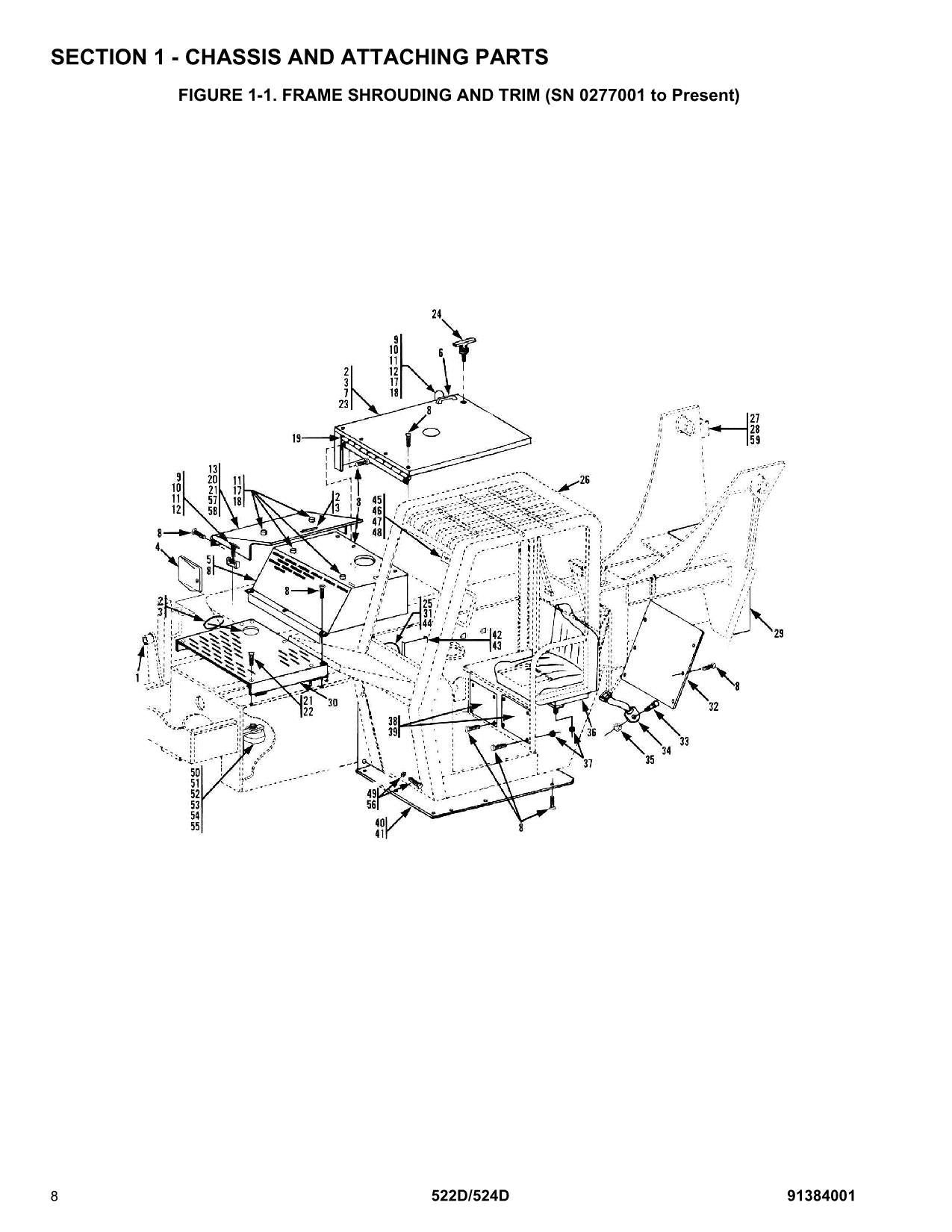 GRADALL 522D 524D Telehandler Parts Catalog Manual 91384001