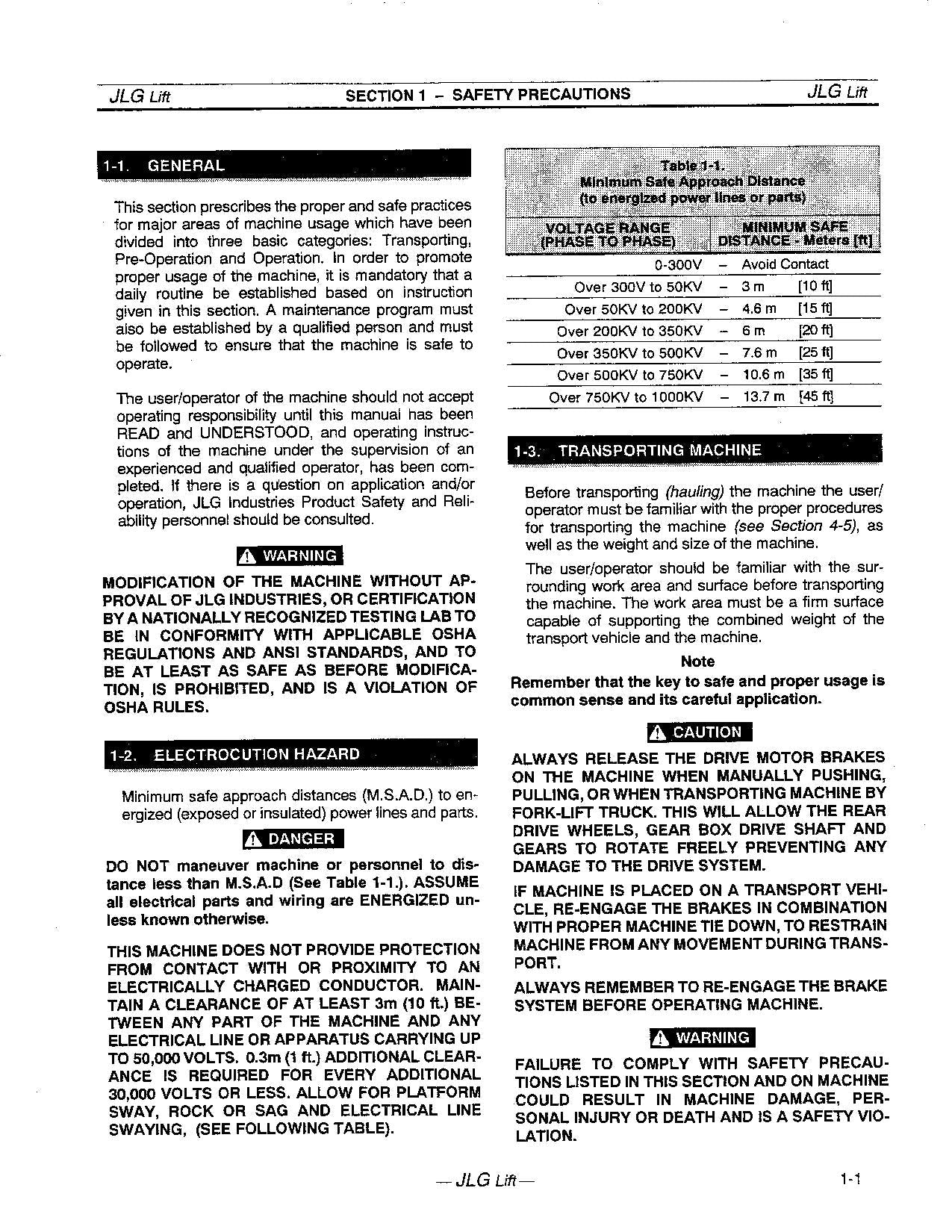 JLG 10VP 15VP 20VP- Operation Vertical Mast Operators Manual EN FR DE IT ES lang