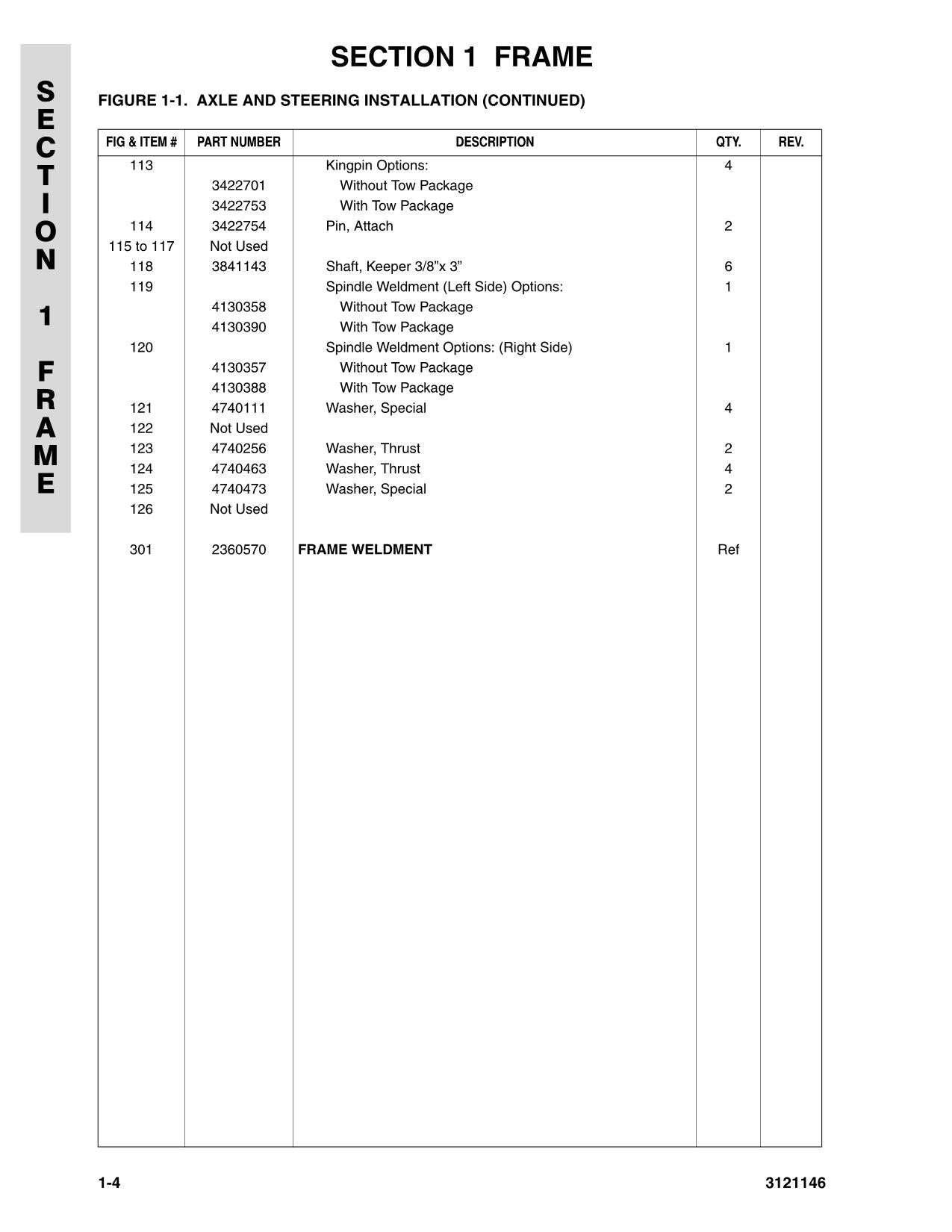 JLG 740AJ Boom Lift Parts Catalog Manual