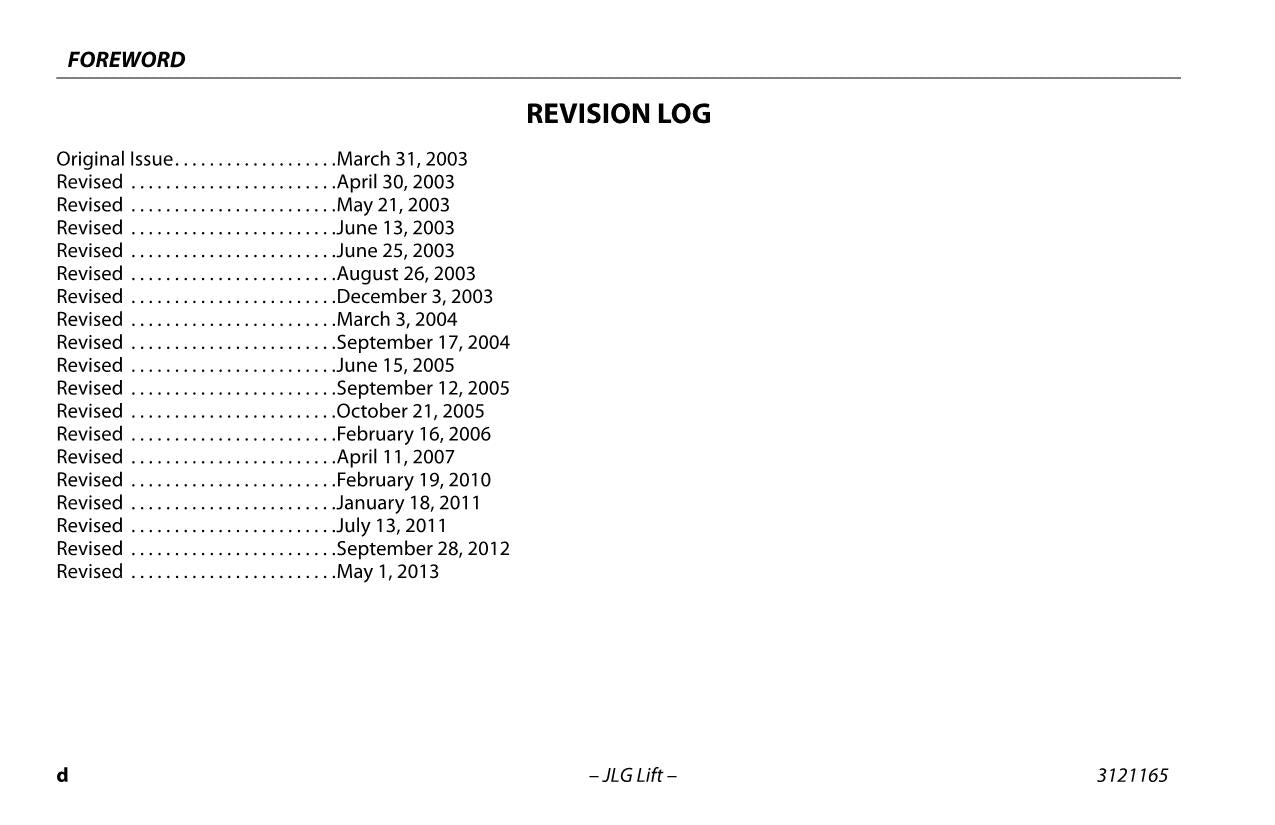 JLG 1930ES 2030ES 2630ES 2646ES 3246ES Scissor Lift Operators Manual