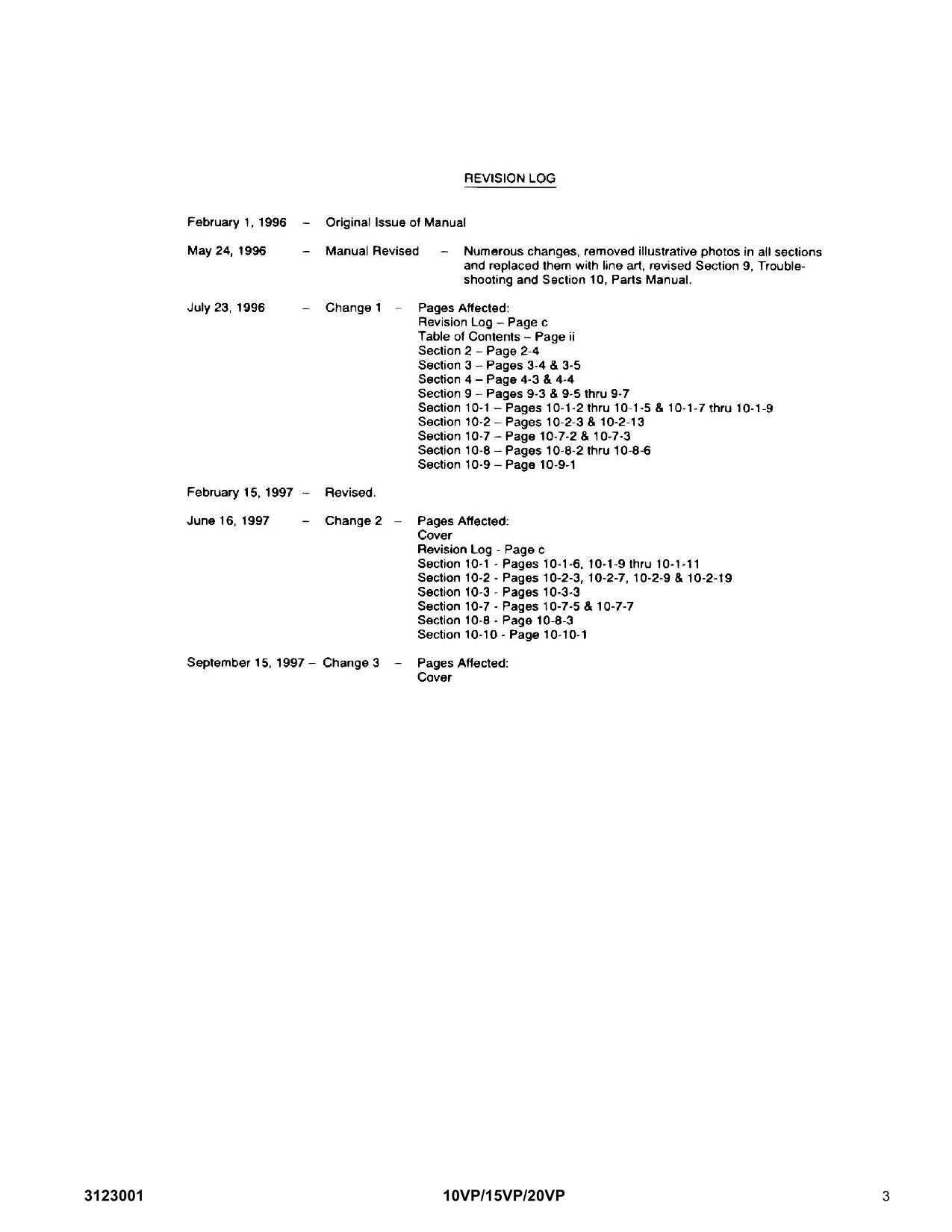 JLG 10VP 15VP 20VP Vertical Mast Operation Parts Catalog Service Manual