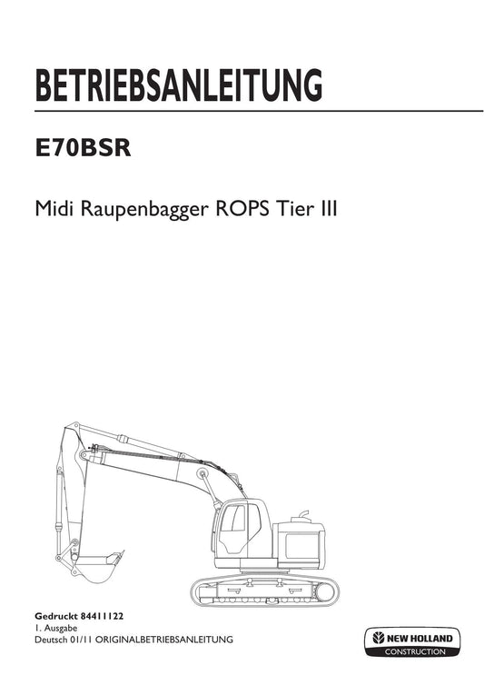 New Holland E70BSR Bagger Betriebsanleitung