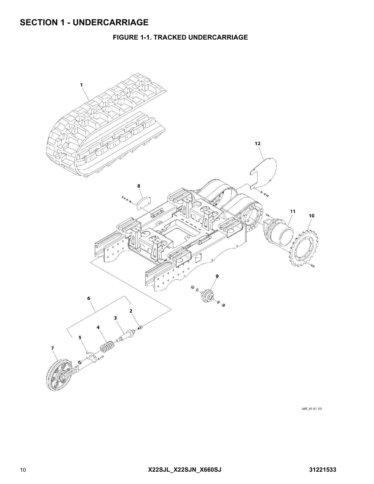 JLG X22SJP X660SJ Compact Crawler Boom Parts Catalog Manual