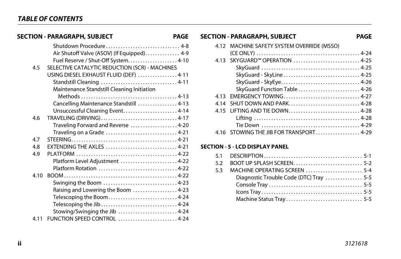 JLG 1850SJ Boom Lift Maintenance Operation Operators Manual 3121618