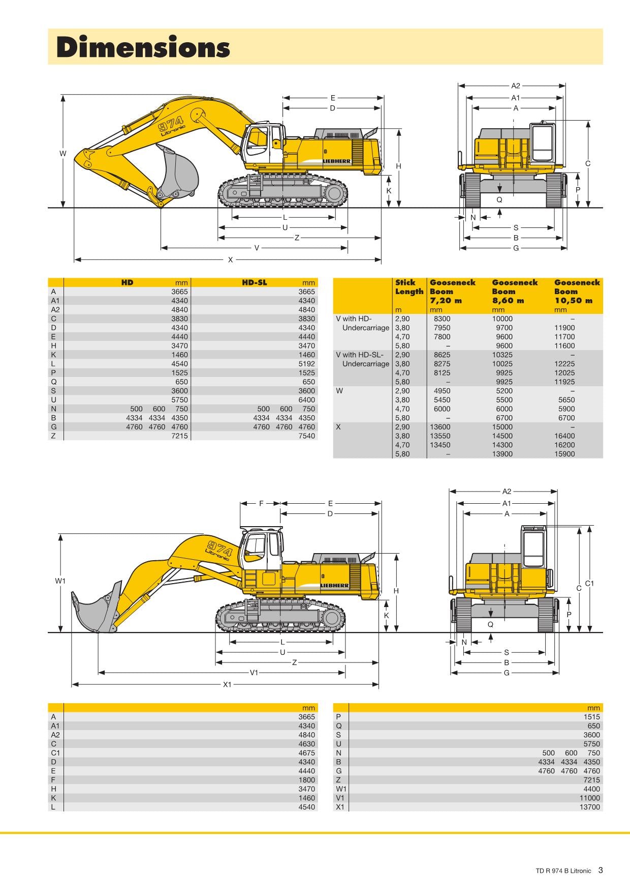 Liebherr R974 B Litronic Excavator Operators manual