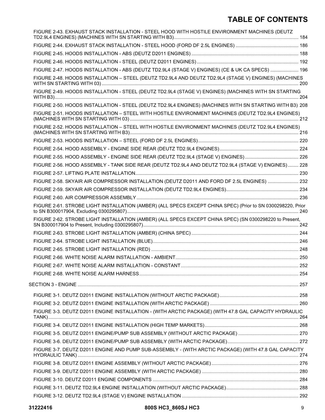 JLG 800S HC3 860SJ HC3 Boom Lift  Parts Catalog Manual