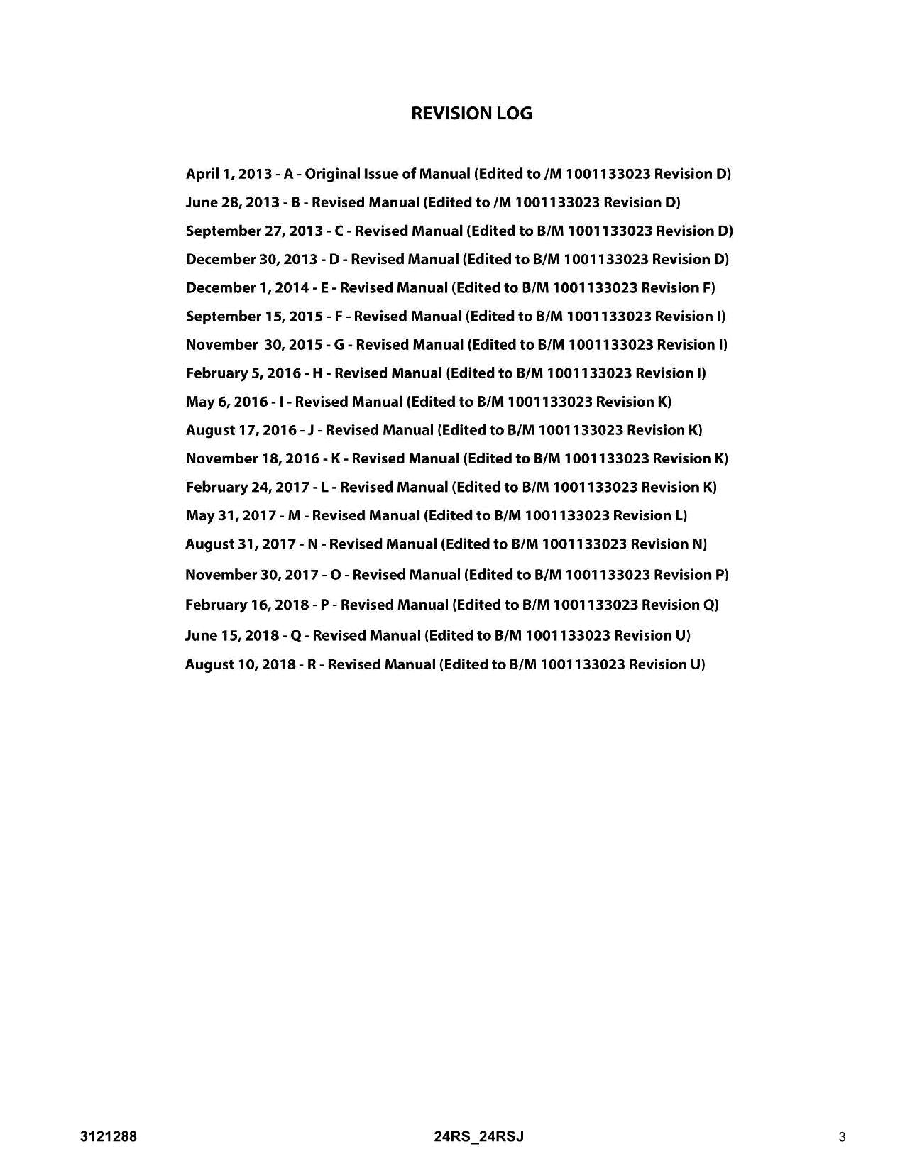 JLG 24RS 24RSJ Boom Lift Parts Catalog Manual