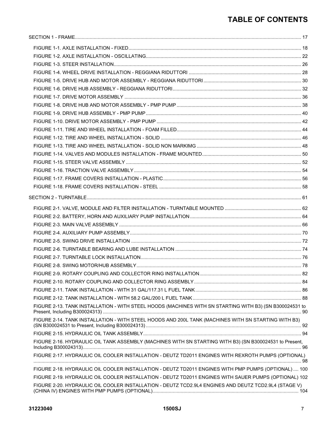 JLG 1500SJ Boom Lift Parts Catalog Hard Copy Manual