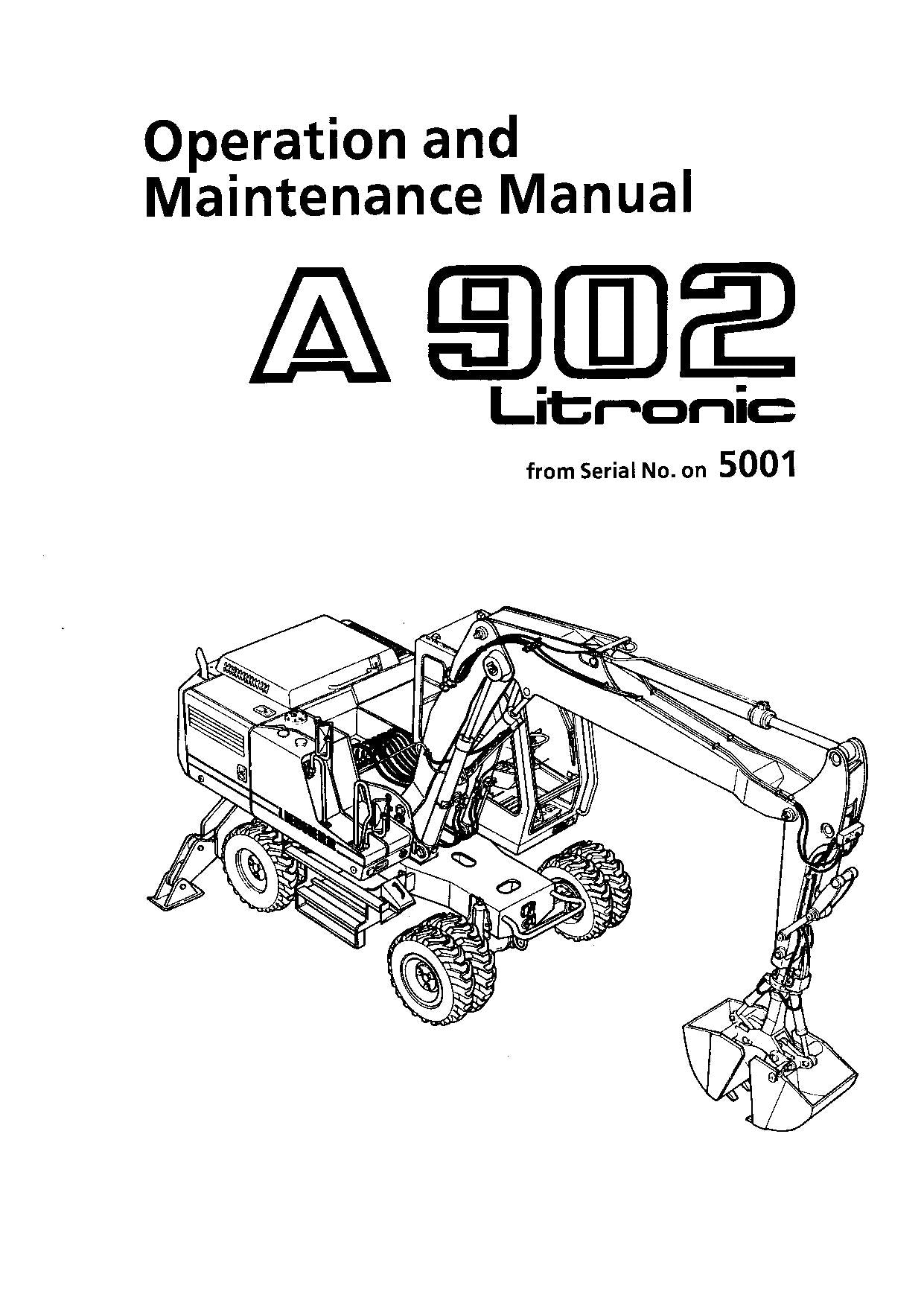 Liebherr A902 Litronic Excavator Operators manual