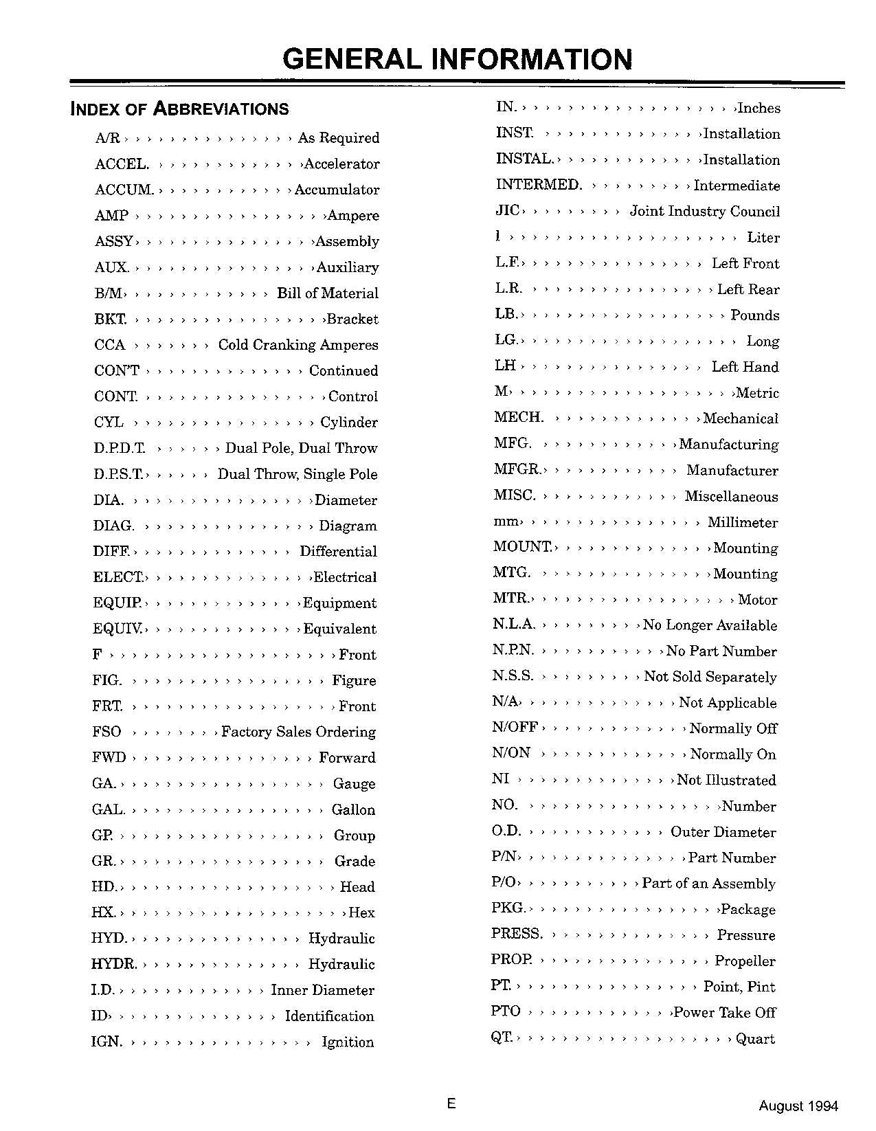 JLG LULL 644 Telehandler Parts Catalog Manual