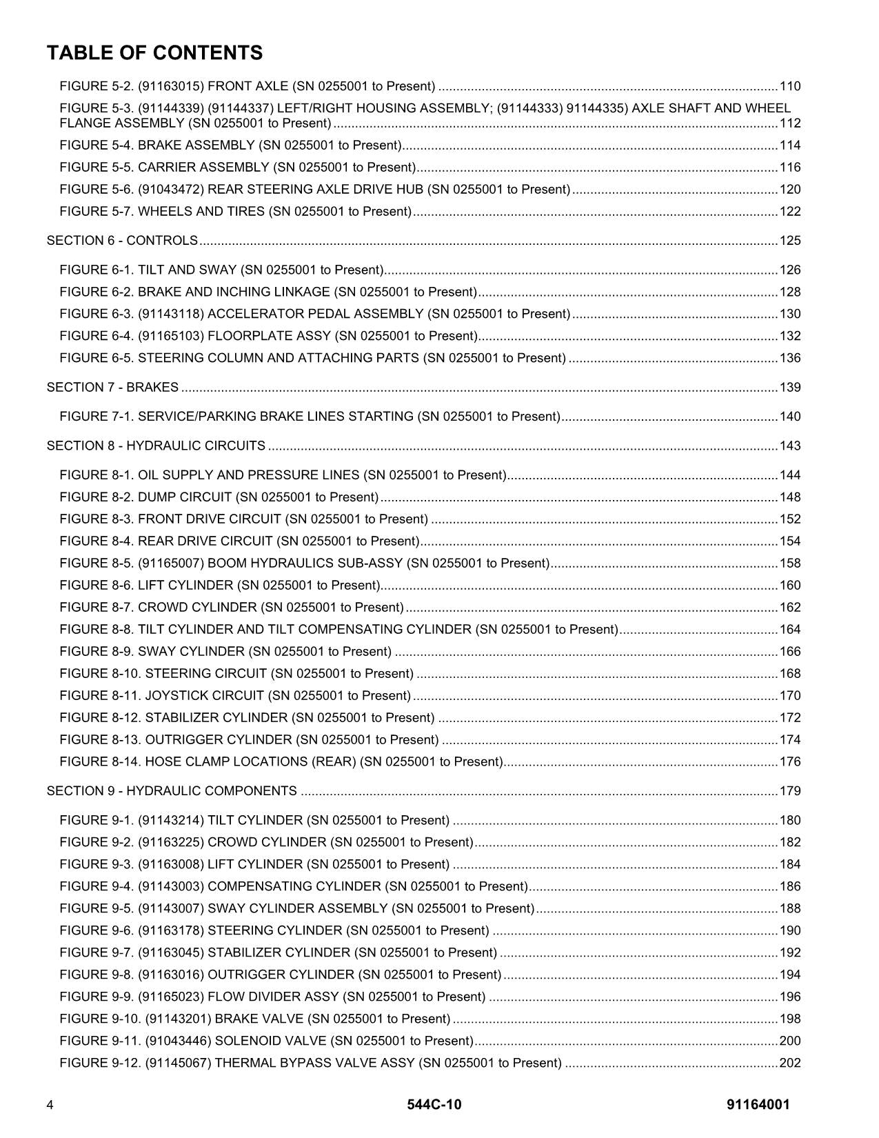 GRADALL JLG 544C-10 Telehandler Parts Catalog Manual