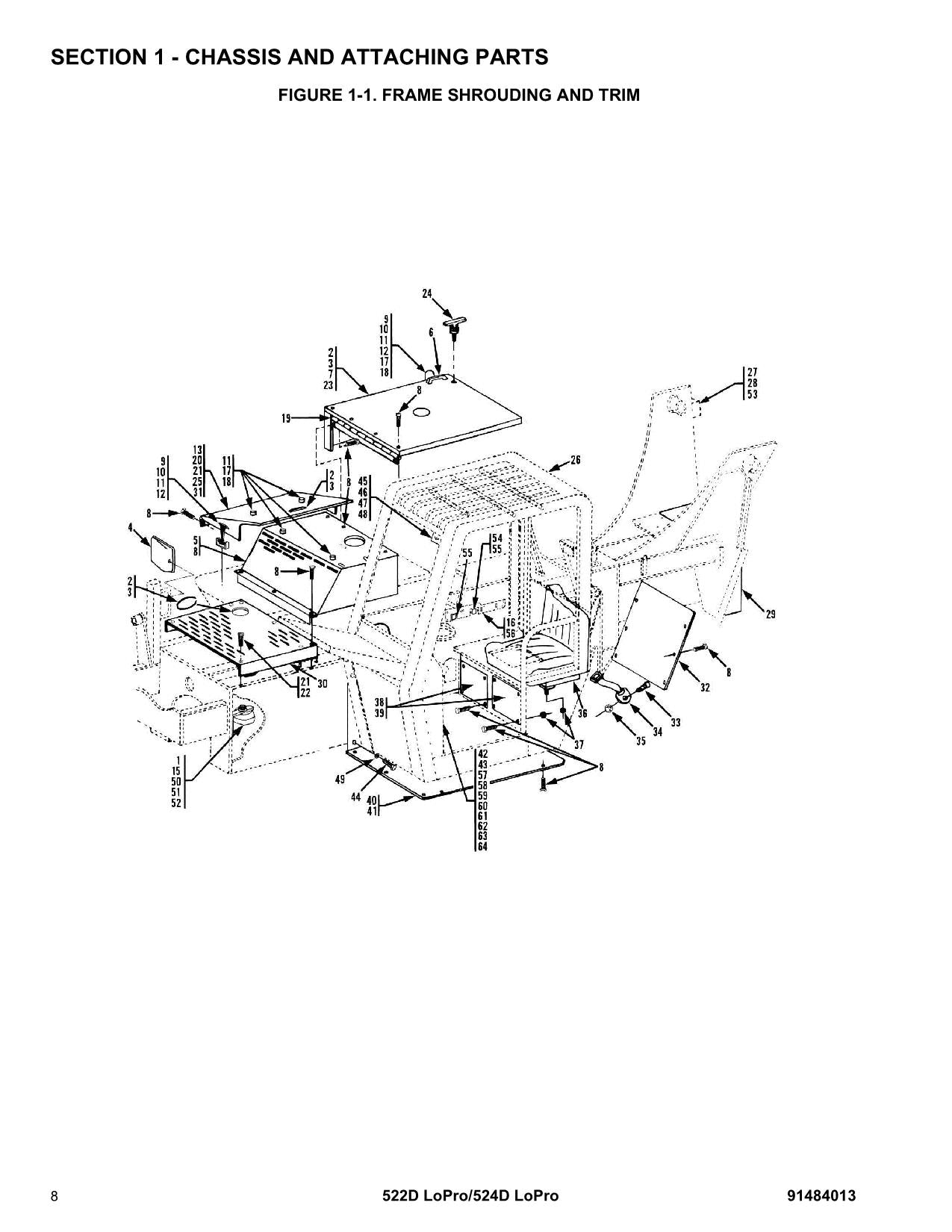 GRADALL 522D 524D Telehandler Parts Catalog Manual