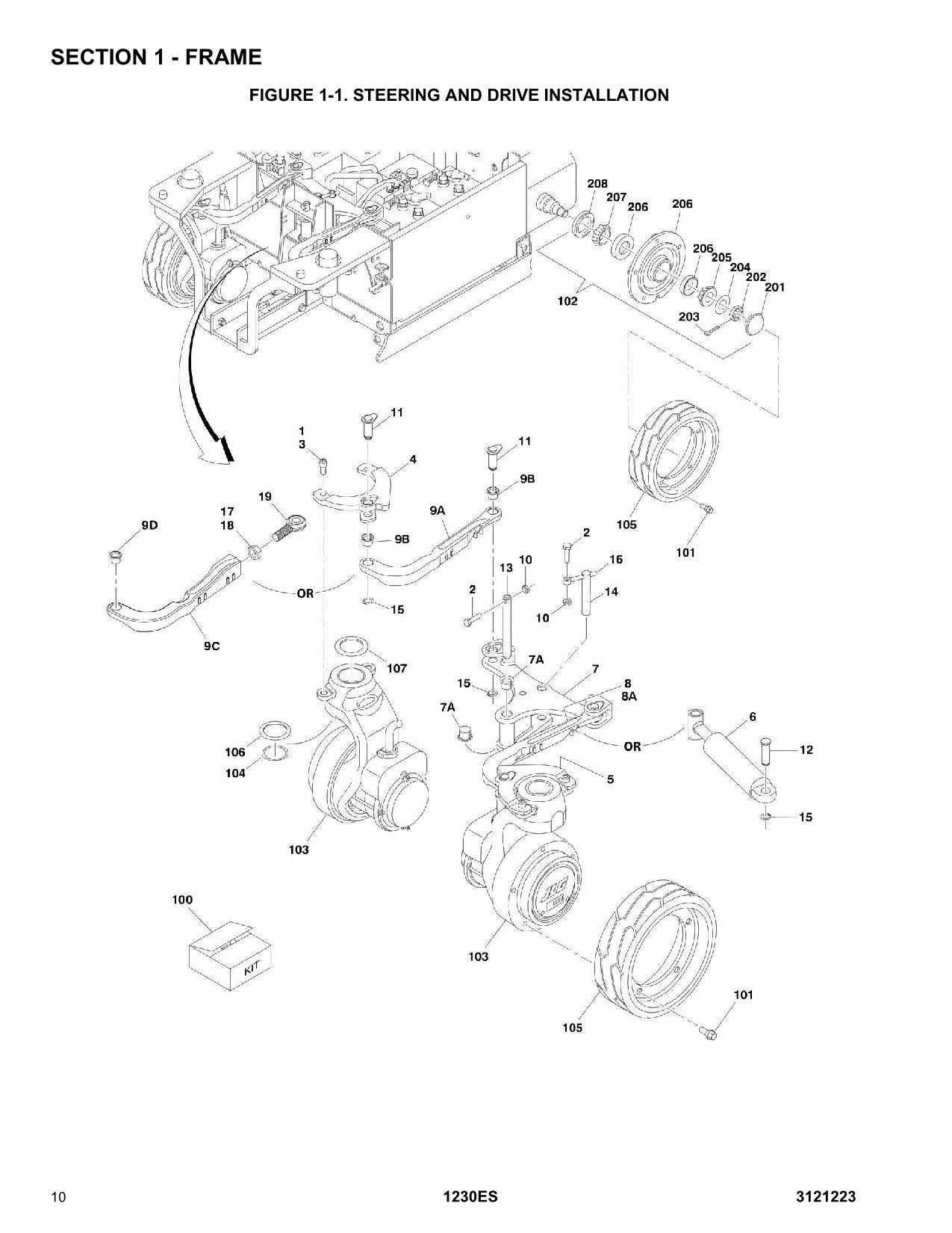 JLG 1230ES Vertical Mast Parts Catalog Manual 3121223