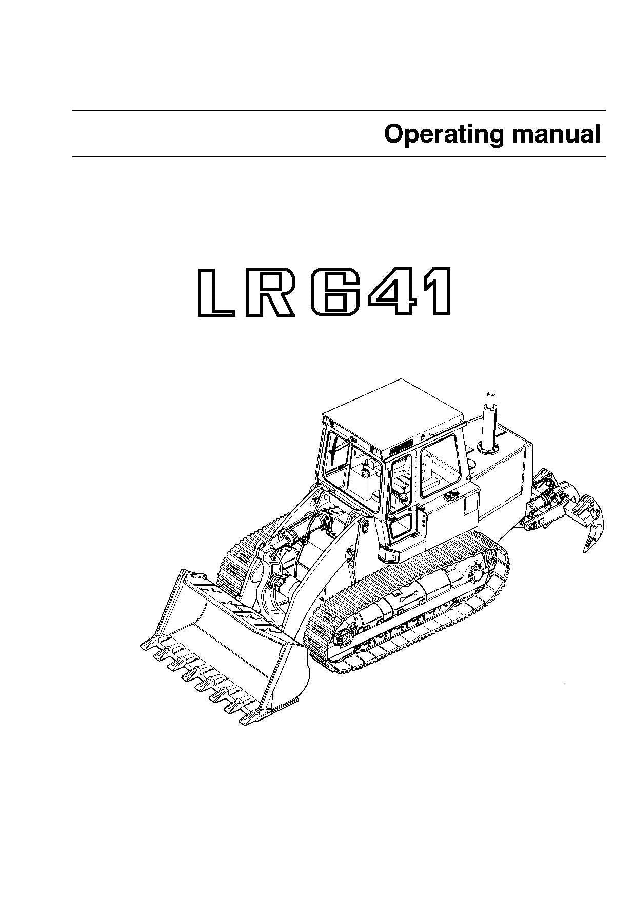 Liebherr LR641 CRAWLER LOADER Operators manual