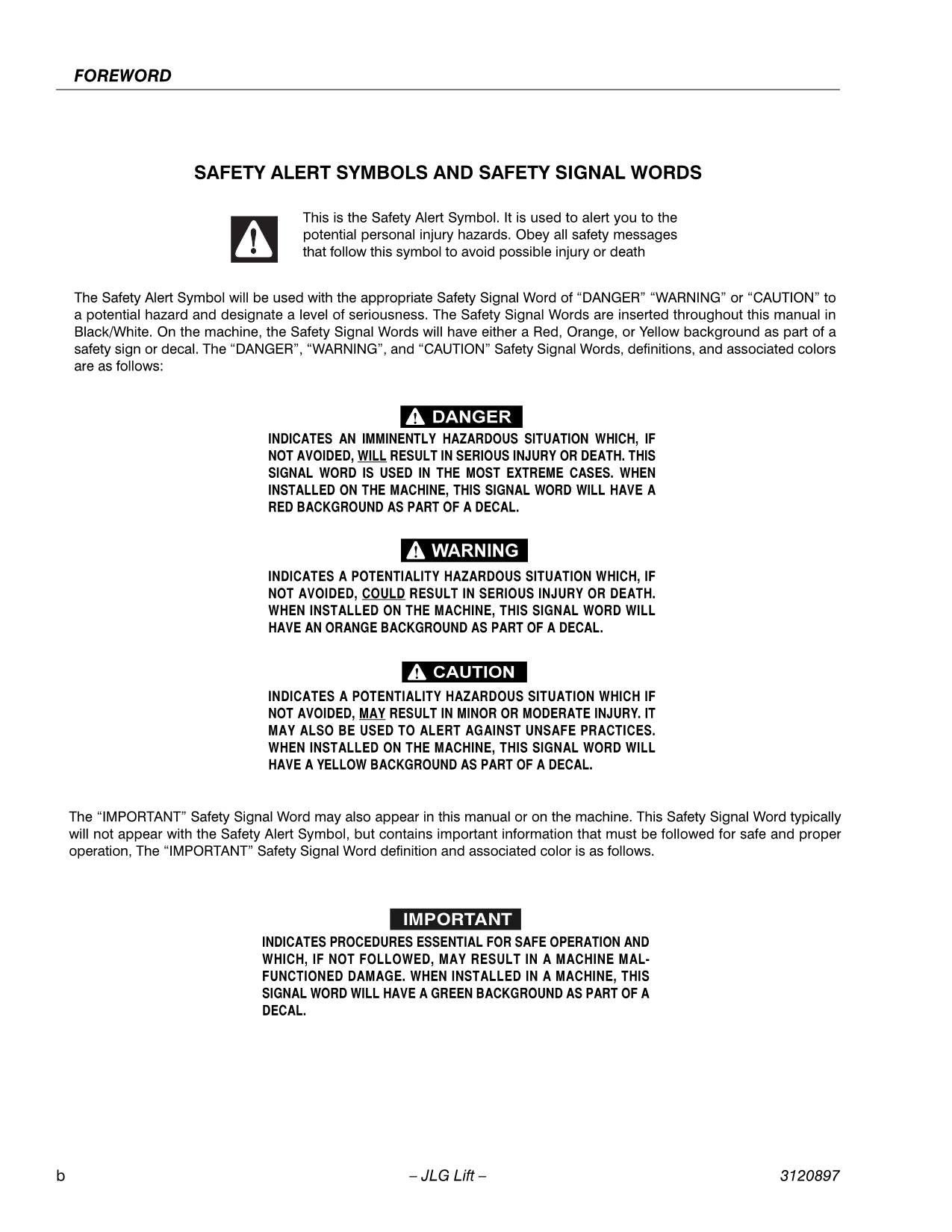 JLG 600SC 600SJC 660SJC Boom Lift Maintenance Operation Operators Manual 3120897