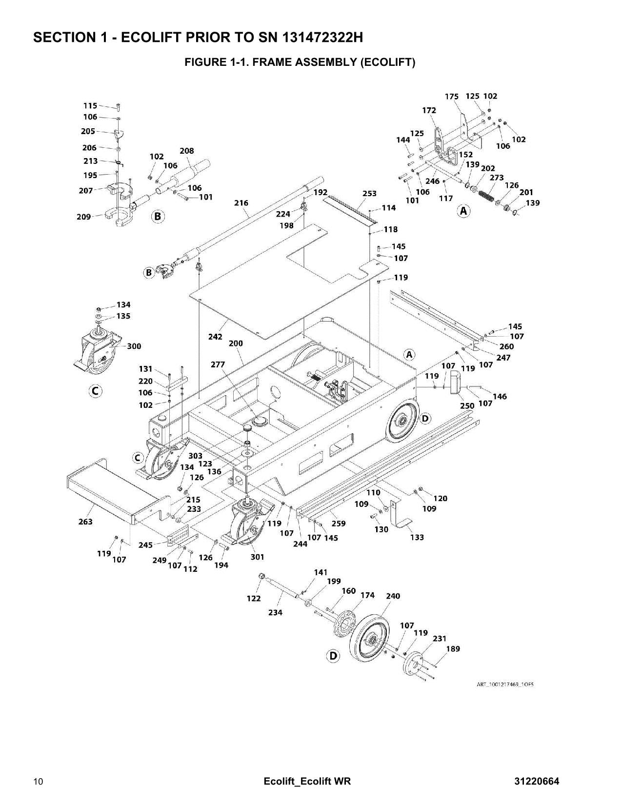 JLG POWER TOWER ECOLIFT ECOLIFTWR Vertical Mast Parts Catalog Manual