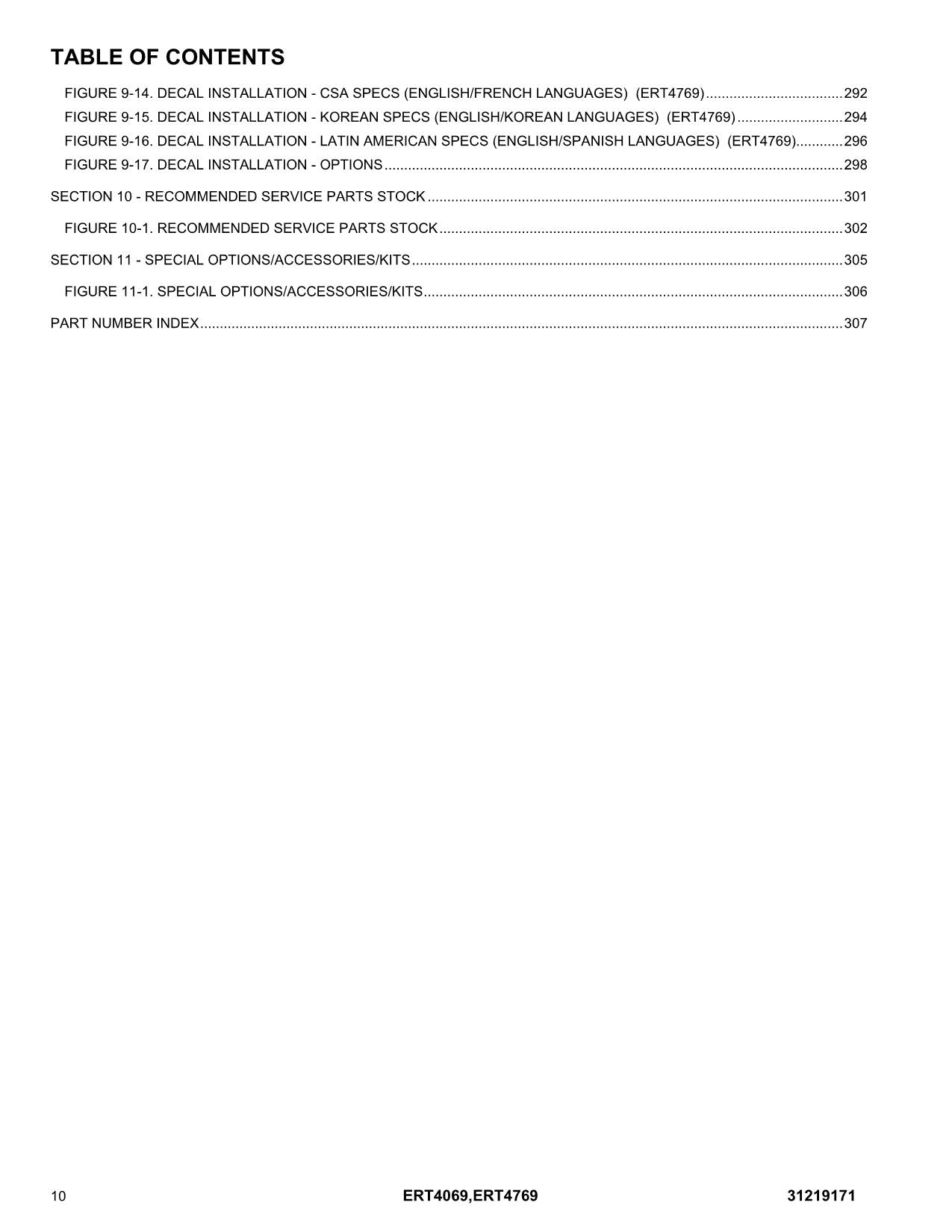 JLG ERT4069 ERT4769 Scissor Lift Parts Catalog Manual 31219171