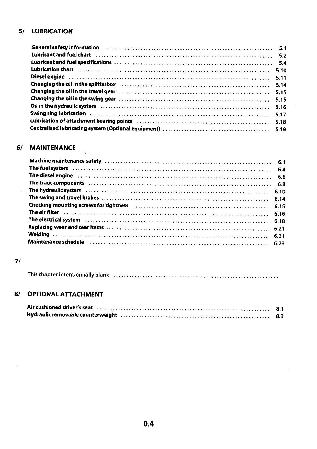 Liebherr R974 B Litronic Excavator Operators manual serial 1105